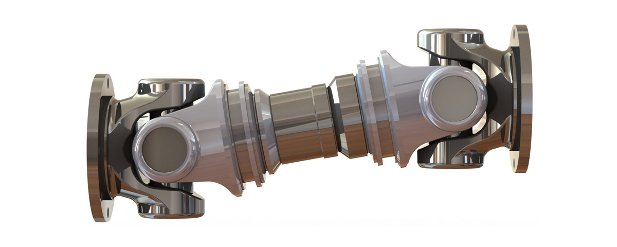 Extra short cardan shafts up to 160 kNm with lenght displacement